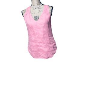 Gap Women's Pink 100% Linen Sleevless Summer Top Size XS